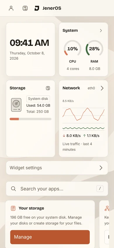 Dashboard on a phone.